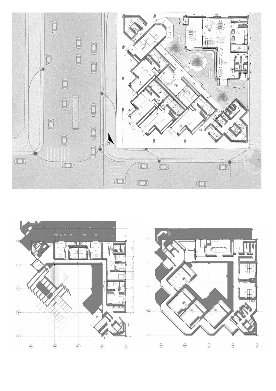 FLOOR PLANS. Original Common Ground architectural sheet.