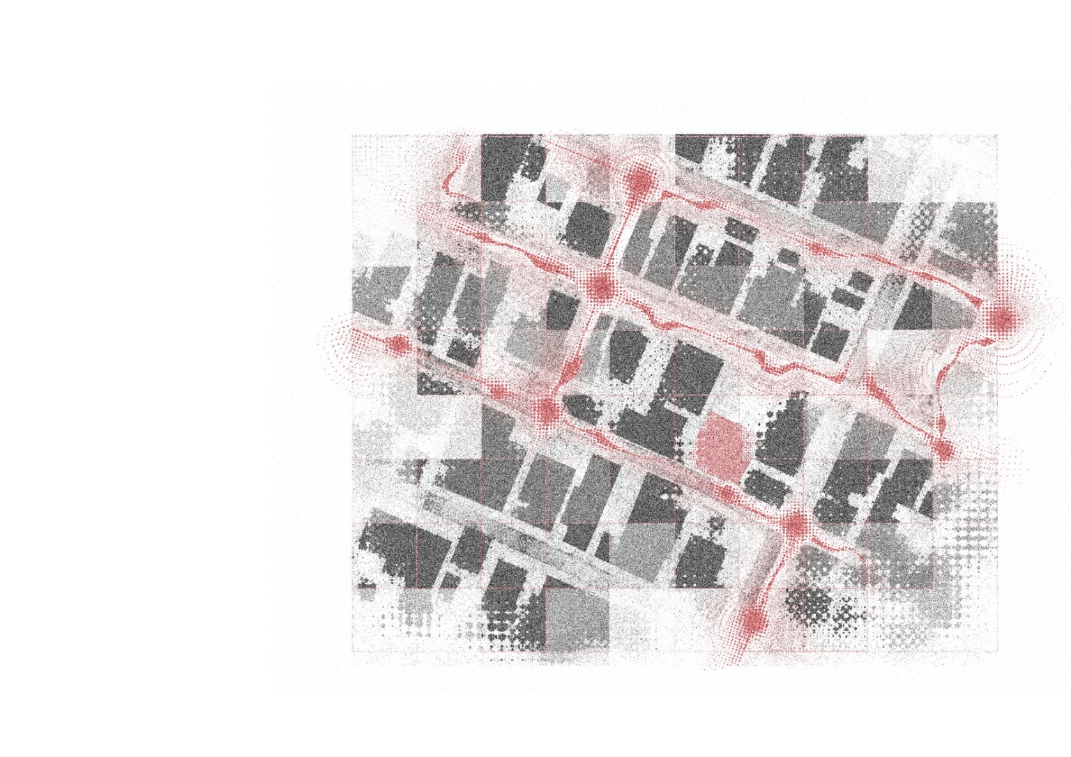 Original Brixton map, fixed beside the changing material samples.