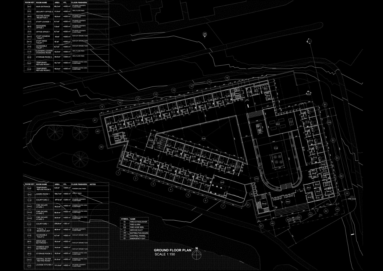 Ground Floor Plan — negative drawing