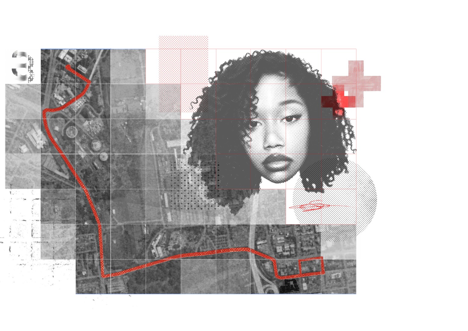 Kim's Journey, original portrait and route map poster